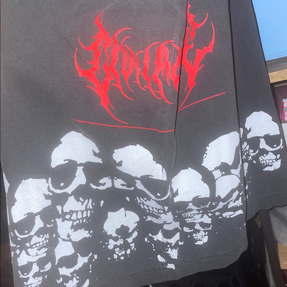Graphic Anime T-Shirt with Red Accents